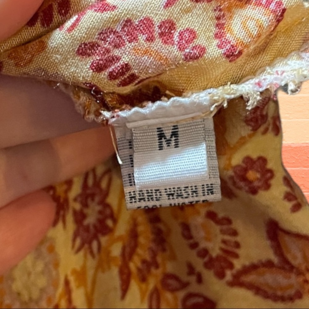 AURA | M | Amber Paisley Peasant Boho Dress EUC - Picture 15 of 16